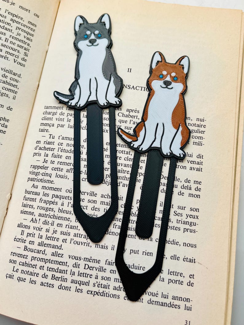 Lot de Marque-pages Grands Chiens | 140mm x 40mm x 3mm