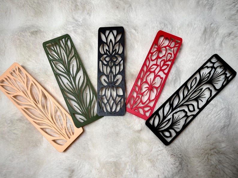 Marque page floral souple