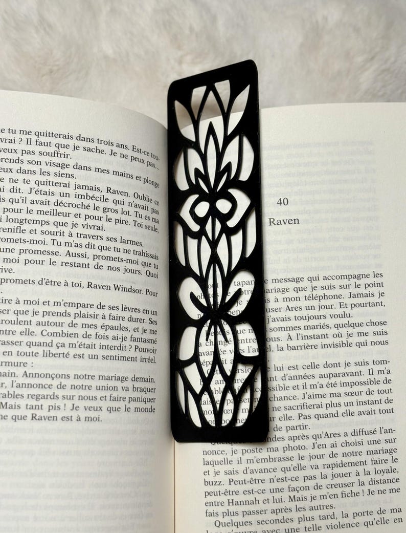 Marque page floral souple