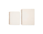 Cahier à spirales blanc couverture souple cuir PU 7x9 po ou 8,5x11 po 180 ou 280 pages