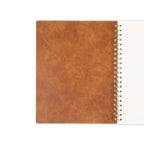 Cahier à spirales blanc couverture souple cuir PU 7x9 po ou 8,5x11 po 180 ou 280 pages