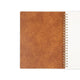 Cahier à spirales blanc couverture souple cuir PU 7x9 po ou 8,5x11 po 180 ou 280 pages