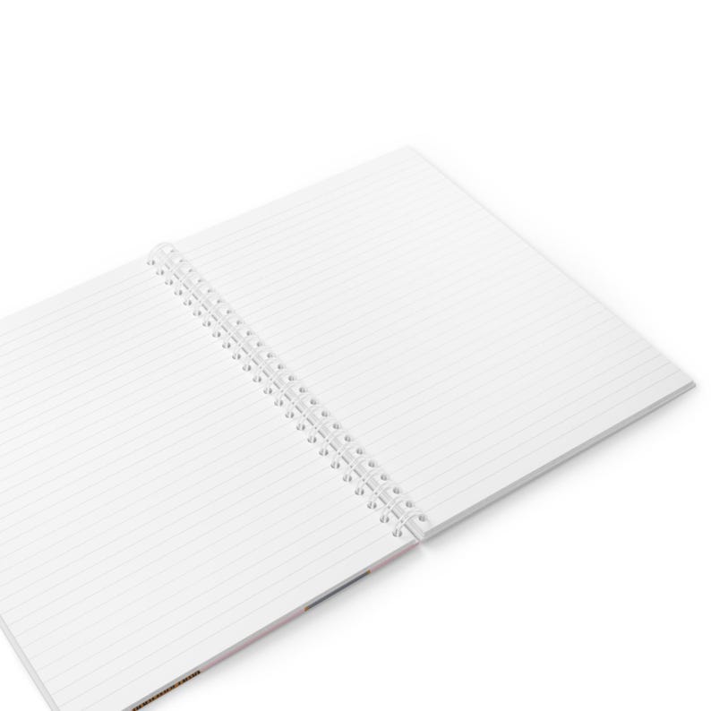Cahier à spirale motif tasse à café rose, 128 pages lignées 90g, carnet de notes quotidien