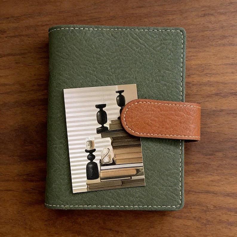 Carnet de notes A7 en cuir souple, rechargeable, bloc-notes de poche portable, 14x11 cm