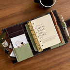 Carnet de notes A7 en cuir souple, rechargeable, bloc-notes de poche portable, 14x11 cm
