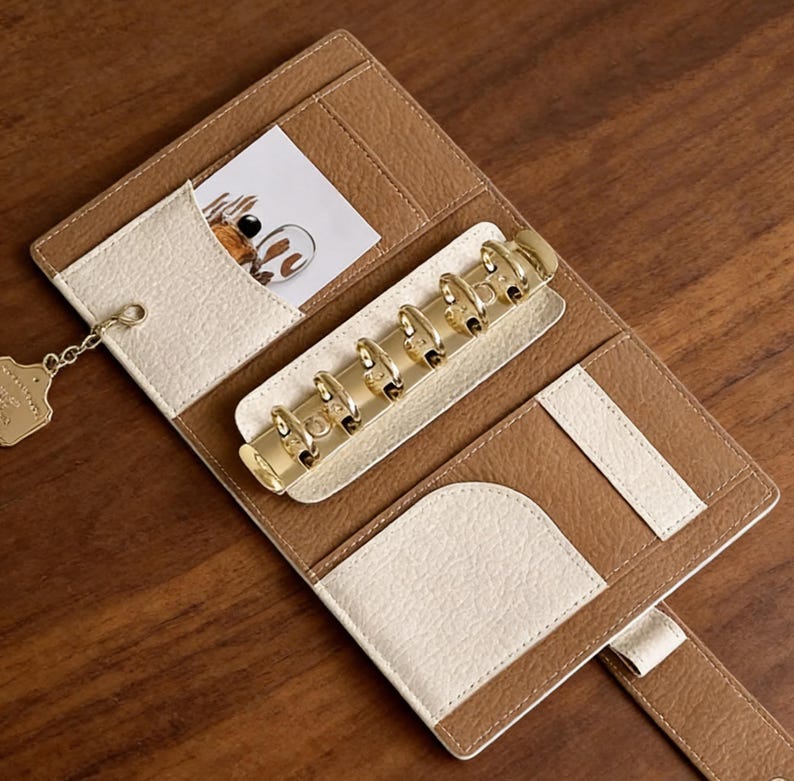 Carnet de notes A7 en cuir souple, rechargeable, bloc-notes de poche portable, 14x11 cm