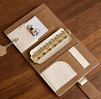 Carnet de notes A7 en cuir souple, rechargeable, bloc-notes de poche portable, 14x11 cm
