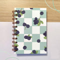 Carnet de notes A6 à spirales, papier quadrillé à pois, 160 pages, 100 g, violet