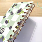 Carnet de notes A6 à spirales, papier quadrillé à pois, 160 pages, 100 g, violet