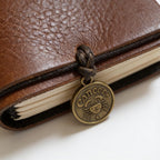 Mini carnet de voyage en cuir véritable, carnet de poche rechargeable, carnet de croquis vintage, noir et camel