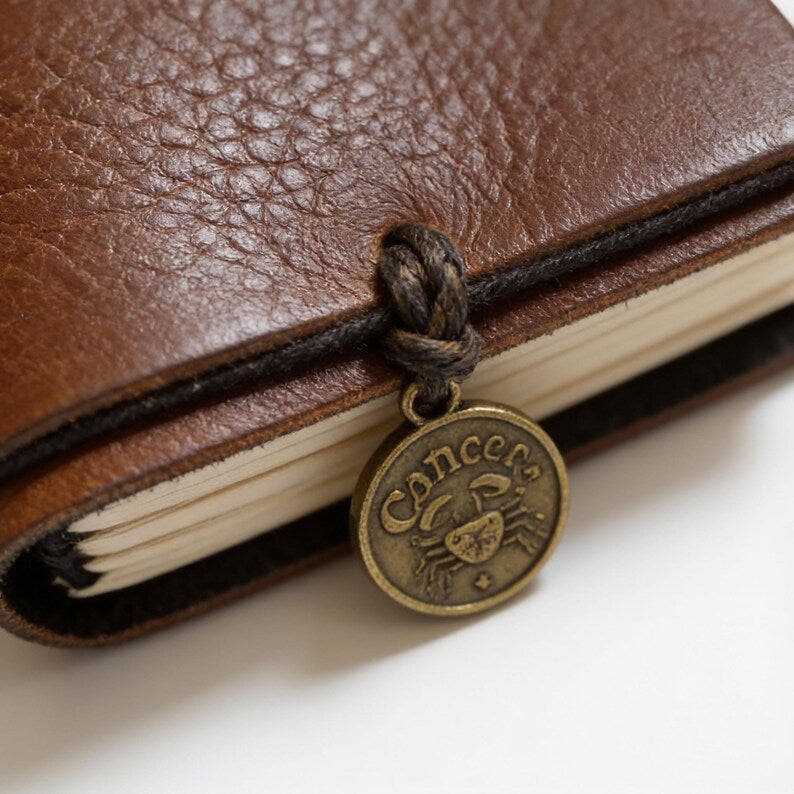 Mini carnet de voyage en cuir véritable, carnet de poche rechargeable, carnet de croquis vintage, noir et camel