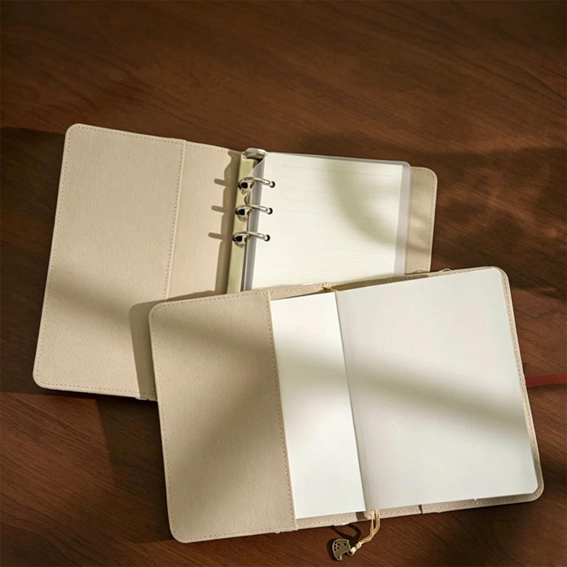 Couverture en velours côtelé A5 A6 classeur journal, carnet de notes champignons illustration ville vintage, agenda à feuilles mobiles, cahier d'écriture