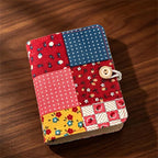Carnet de notes M5 en tissu de coton avec anneaux à feuilles mobiles 1,5 cm et 2 cm, journal vierge, papier Dowling 100 g/m², pages 6,7 × 10,5 cm