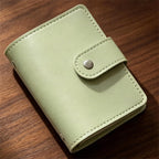 Carnet de notes M5 à anneaux et fermeture à pression en cuir PU souple, format de poche, rechargeable, mini-journal portable avec passant pour stylo