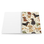 Cahier ligné vintage avec illustration de chiens, journal à spirales, cadeau pour amoureux des chiens