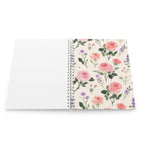 Cahier à spirales floral aquarelle, journal botanique fleurs sauvages, 80 pages