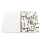 Cahier à spirales géométriques bleu marine, décoration de bureau moderne