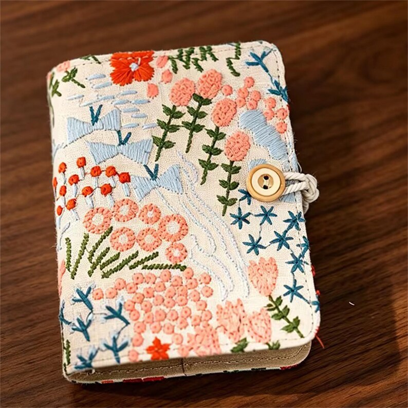 Carnet de notes M5 en tissu de coton avec anneaux à feuilles mobiles 1,5 cm et 2 cm, journal vierge, papier Dowling 100 g/m², pages 6,7 × 10,5 cm