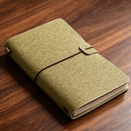 Carnet de notes vintage A6 en cuir synthétique polyuréthane, journal souple avec breloques en bronze antique, inserts rechargeables