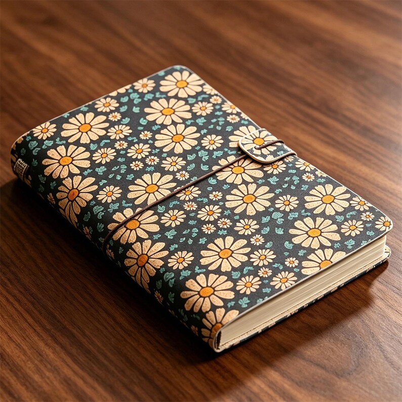 Carnet de notes vintage A6 en cuir synthétique polyuréthane, journal souple avec breloques en bronze antique, inserts rechargeables