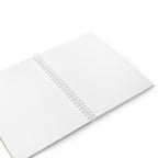 Cahier à spirales en travertin, journal avec lignes minimalistes, accessoire de bureau neutre