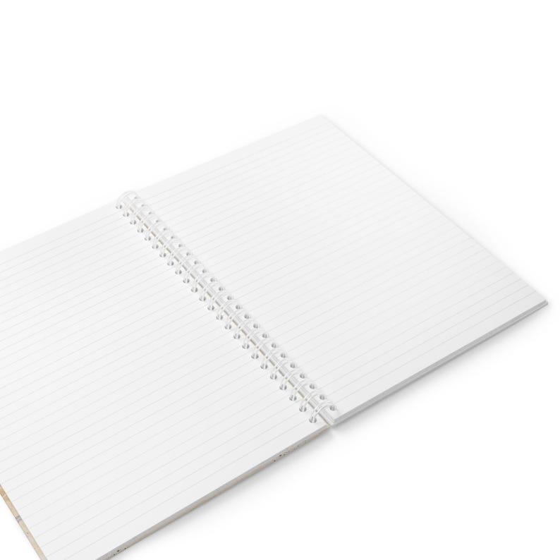 Cahier à spirales en travertin, journal avec lignes minimalistes, accessoire de bureau neutre
